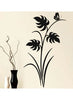 Wooden Flower Leaves Wall Sticker