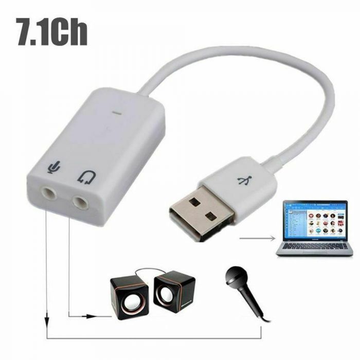 Usb sound card - External USB 2.0 Stereo Jack Audio Sound Card - Audio sound Card - Laptop usb sound card