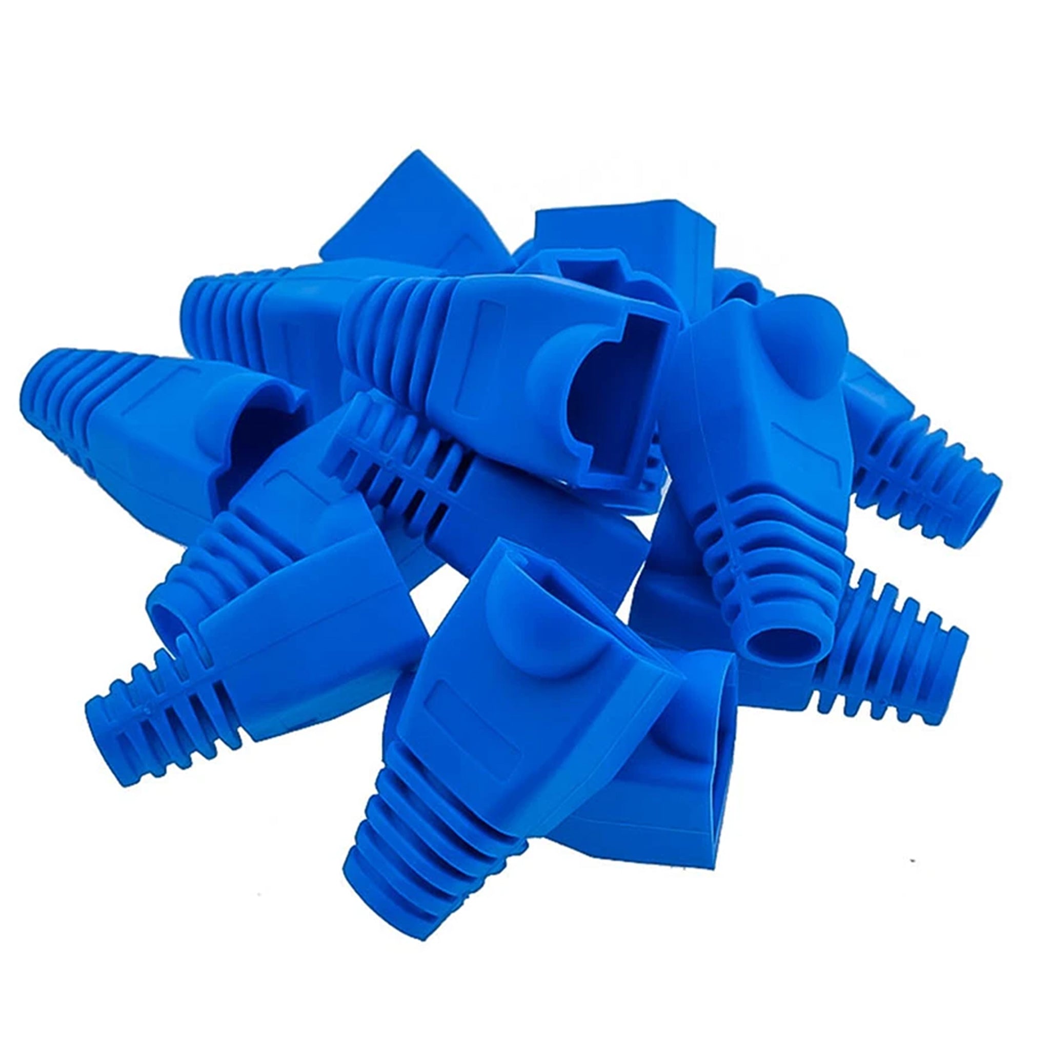 20x RJ45 Connector Boot For Cat5 Cat5e Cat6 Cate7 Strain Relief Rubber Boot Crimped Caps Covers Ethernet Network LAN Patch Cable Connector Boot Plug End Connectors Cover 20 BOOTS