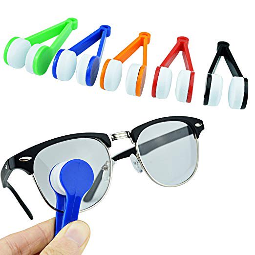 Mini Eyeglass Sunglasses Microfiber Spectacles Cleaner Soft Brush Cleaning Chips Mini Microfiber Glasses Eyeglasses Cleaner Tool (Random Colors)