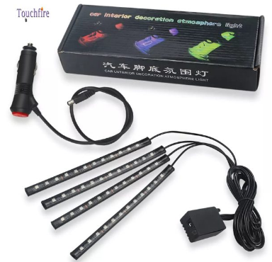 1set Car Rgb 48led Strip 5050smd 12w Decorative Auto Atmosphere Pathway Interior Ambient Light Remote Remote Control 12v.