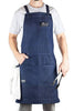 Smart denim apron for kitchen cooking and serving, cooking apron