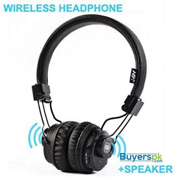 NIA X5SP Bluetooth Headphone+Speaker ,Wireless Foldable Sport Headsets, Support APP with Mic Support, TF Card FM Radio