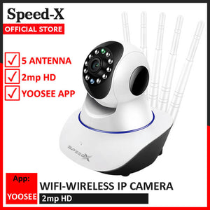 Speed X IP Camera Wifi Wireless Yoosee - CCTV Color Night Vision IP Camera 5 Antenna 2mp 1080p Hd - Yoosee color night vision camera 5 Antenna 2mp 1080p FULL HD Online View App Control High Quality Moveable Camera