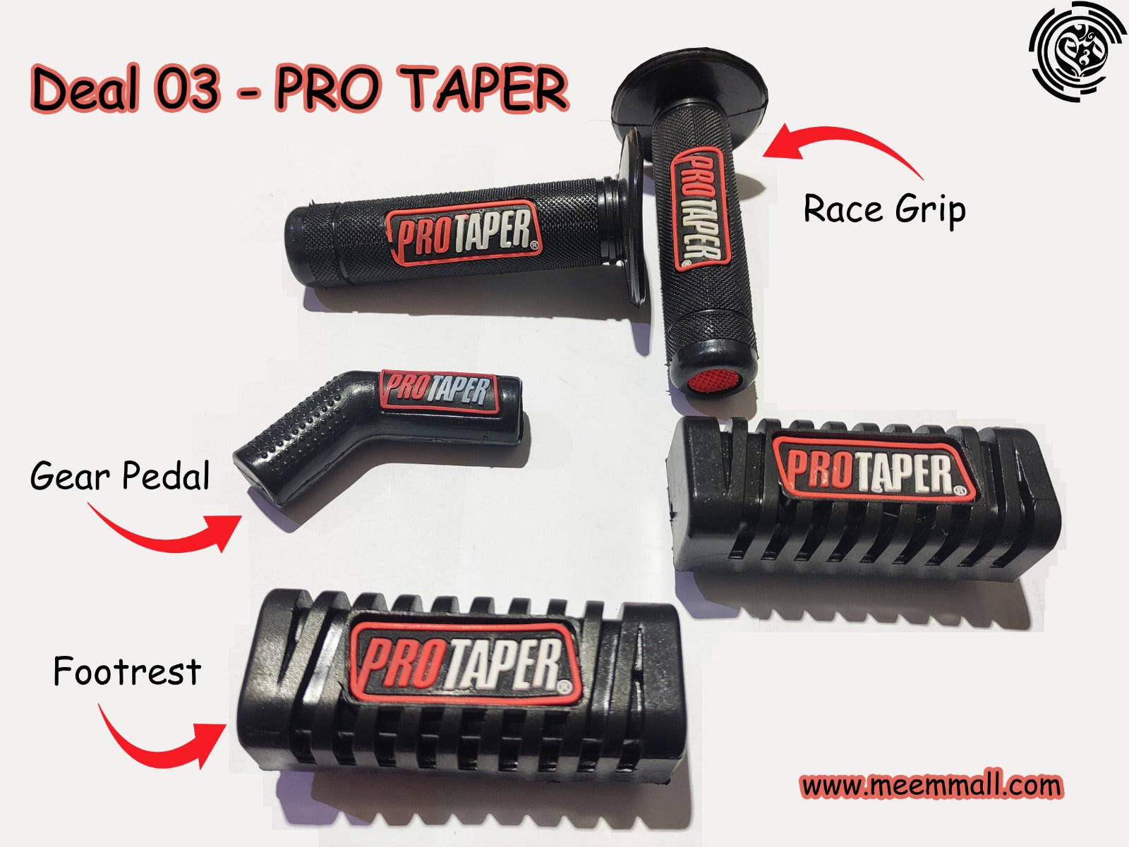 Deal 3 of ProTaper race grip , footrest , gear pedal sock