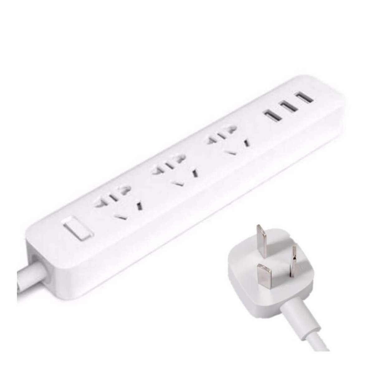 Mi Power Strip Electrical Socket Plug with 3 USB Ports Power Extender Fast Charge