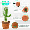 Dancing Cactus with RECORDING, Plush Funny Electronic Shaking Cactus Singing Dancing Cactus Twisting Cactus Cute Plush Toy Education Toy Plush Toy with upto 10 Songs for Home Decoration and Children Playing Birthday Gift Kids Toy