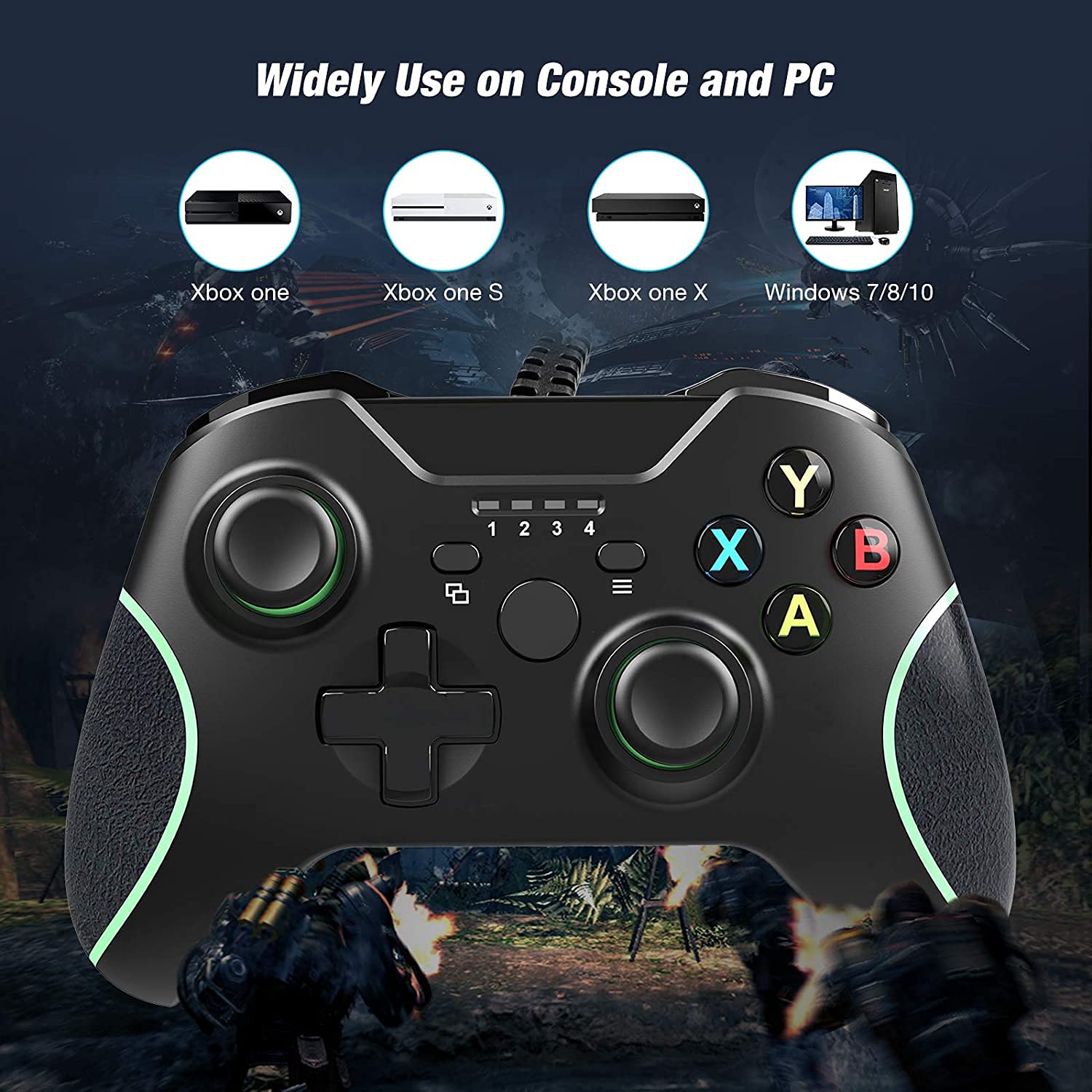 Wired Controller for Xbox One - USB Wired Controller for Xbox Gaming, Excellent Quality - Gaming Controller - Controller - Xbox Wired Controller