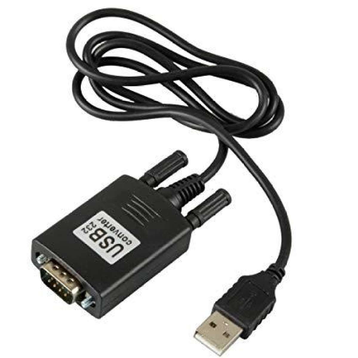 USB To Serial Port RS232 Converter Cable - Black