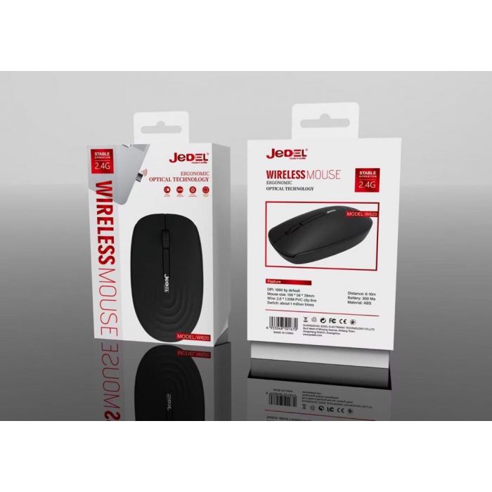 JEDEL W620 Silent Click Wireless Mouse Black - Mouse - Wireless Mouse - Jedel Mouse