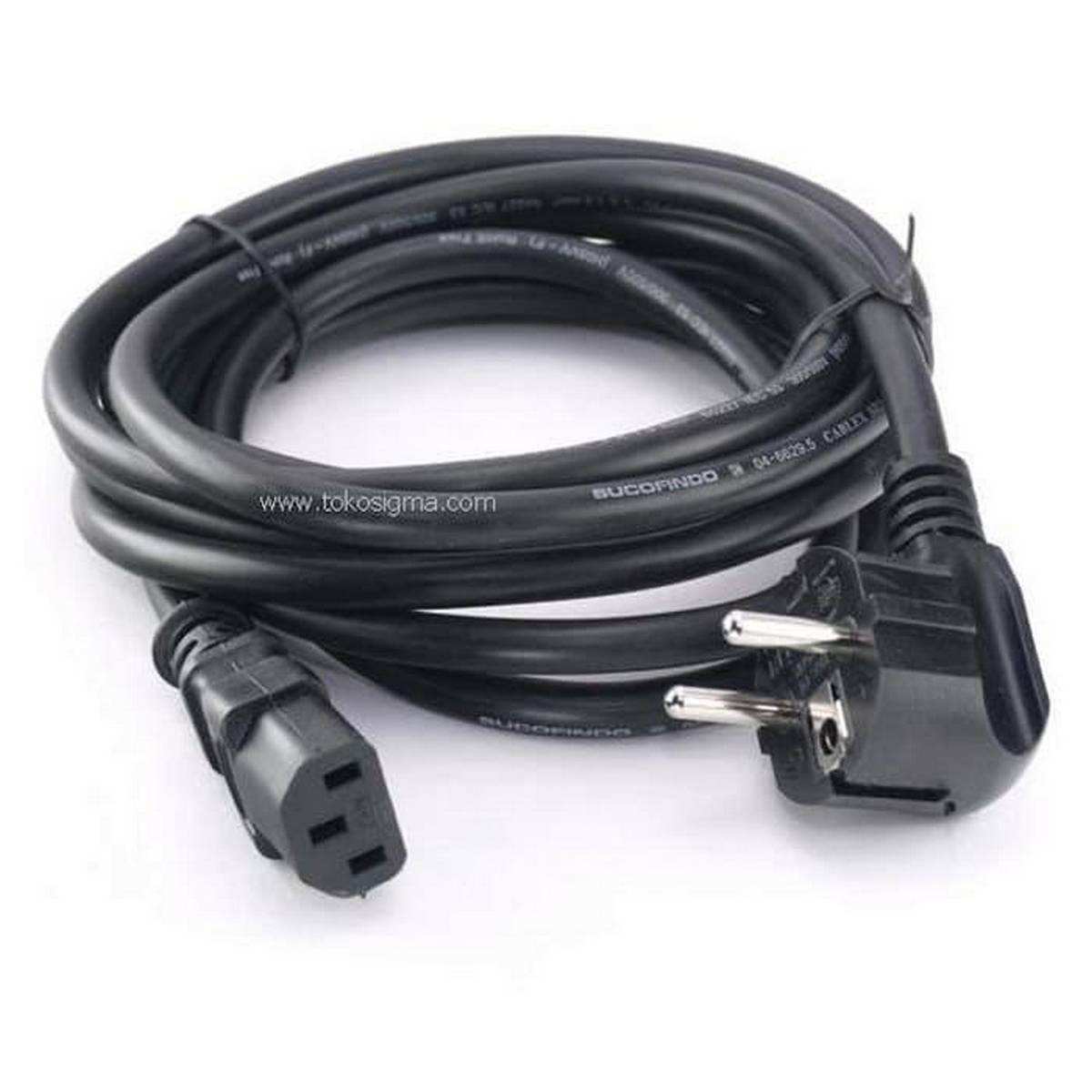 Power Cable For Laptop 1.5 M - Cable - Computer Cable - Power Cable 1.5m COPER WIRE ORIGINAL black