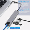 8 IN1 Hub MULTI-PORT TYPE C TO USB C 4K HDMI ADAPTER USB 3.0  - 8 in 1 usb hub - Type c to 8 in  1 hub - Type c to different hubs - Type c to hubs