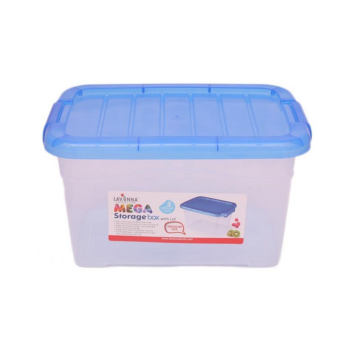 Mega Multipurpose Storage Box With Lid - Blue - Storage Box - Box - Multipurpose Storage Box