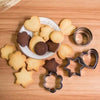 12 Pcs Set Stainless Steel Cookies Cutter Biscuit DIY Mold Star Heart Round Flower Shape Mould Baking Tools