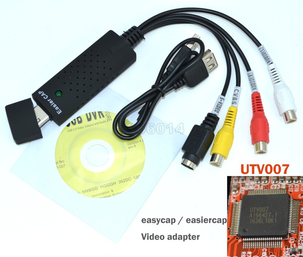 Easycap USB Video Capture Adapter TV DVD VHS Captura for ComputerTV Camera USB 2.0
