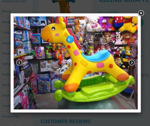 BABY KIDS RIDE ON GIRAFFE 2 IN 1 PUSH RIDE / Learning Fun, Rocking Ride on Giraffe Horse Animal