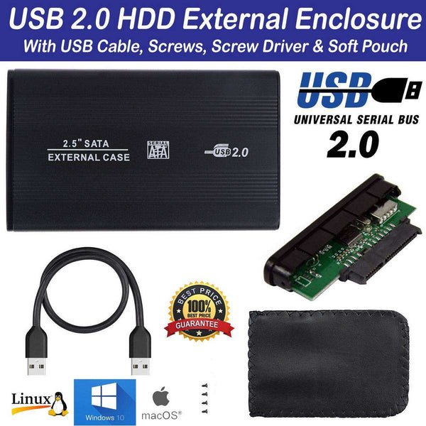 USB 2.0 SATA External 2.5 inch HDD Case Hard Drive Enclosure Disk Case ...