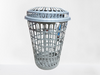 Universal Laundry Basket Multipurpose Cloth Storage Box Chester Plastic Basket With Lid - Jumbo Size Silver Spinner Basket