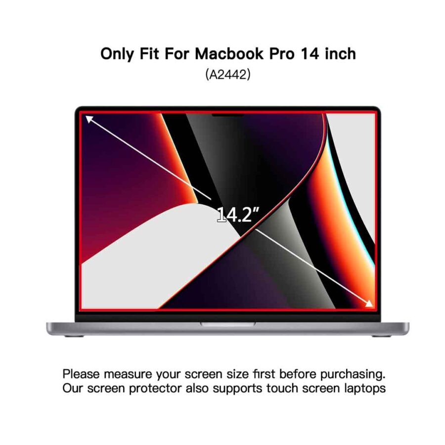 Screen Protector For Macbook Pro 14 Inch 2021(Release) M1 ProM1 Max A2442 - Screen protector - Laptop screen protector - 14 inch screen protector