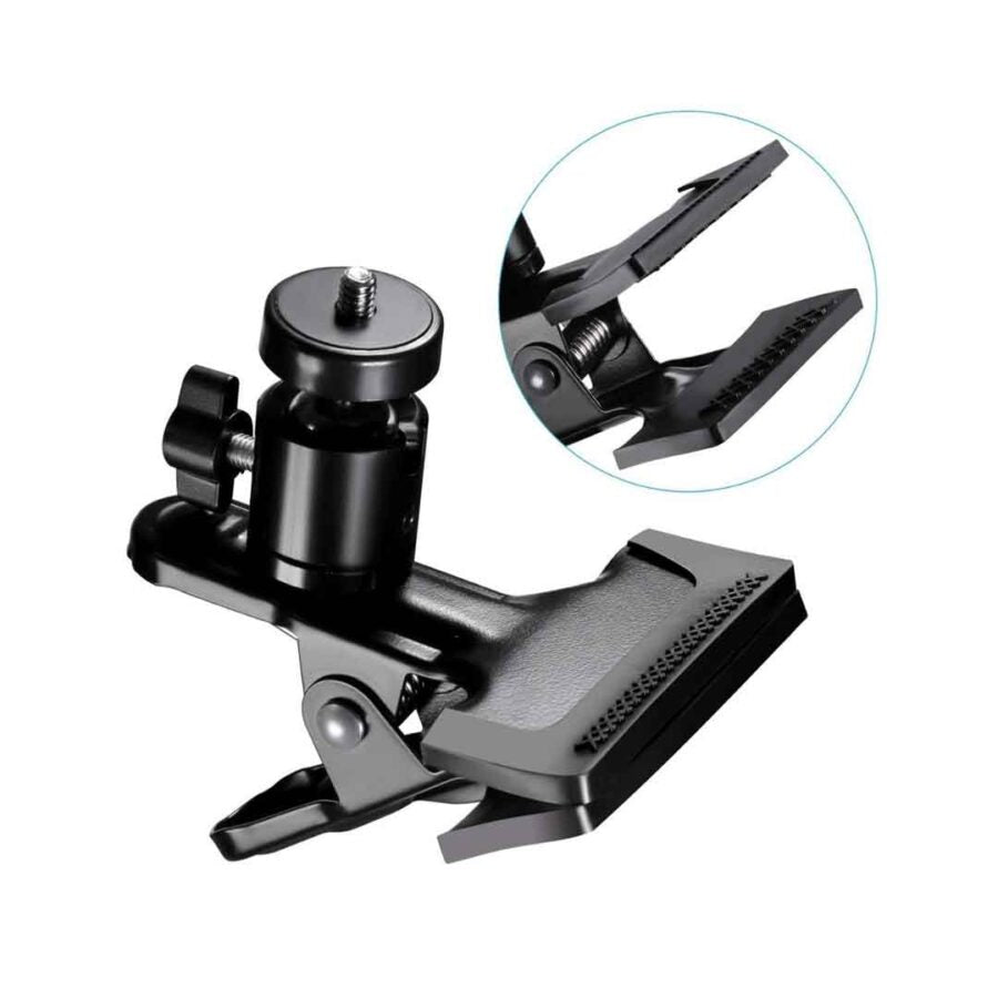 Metal Mount-Desk Clip Clamp Holder Tripod Ball Head Mount with 1/4-inch Screw