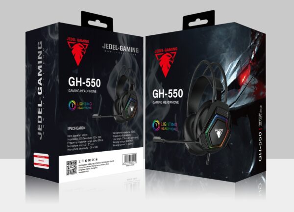 JEDEL GH-550 USB RGB GAMING HEADPHONE 7.1 SOUND - Headphone - WIred Headphone - Gaming wired headphone