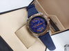 Fortune Time Round Dial Blue Leather Strap Watch - Without Box