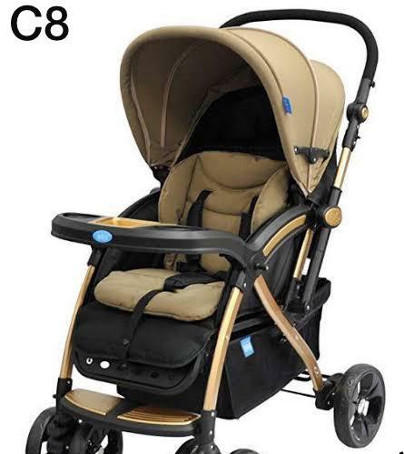 Imported Foldable Baby Stroller, Pram For Newborn, Rubber Tyres PRAM, Baby Prime, Comfortable Seats, Lightweight Baby Stroller, Aluminum alloy frame Baby Carriage, folded baby pram with EVA wheel, two way push baby pushchair