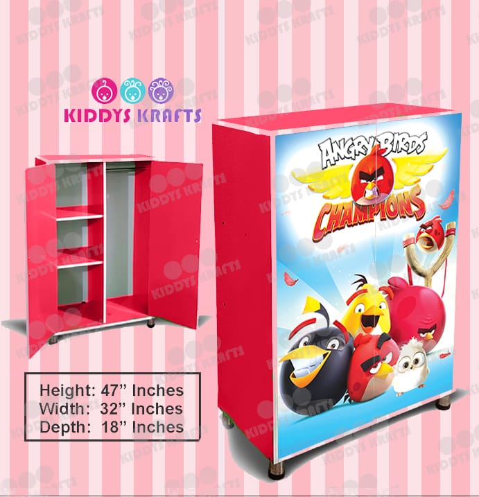 Kiddys Kraft Kids Cupboard Almirah Wooden Sheet Wardrobe For Kids Salein.pk