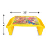 Children Portable Multipurpose Plastic Table for Kids and Adult 2 in 1 Study Mini Drawing ,Computer and Laptop Table Desk With Storage Box - Kids School Desk - Multi Color