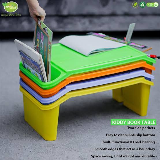 Kiddy Table Study Book Table Kids Reading Table - child Playing Table - Hi Tech Quality Laptop Portable Table Learning Books Desk - Desktop Tables