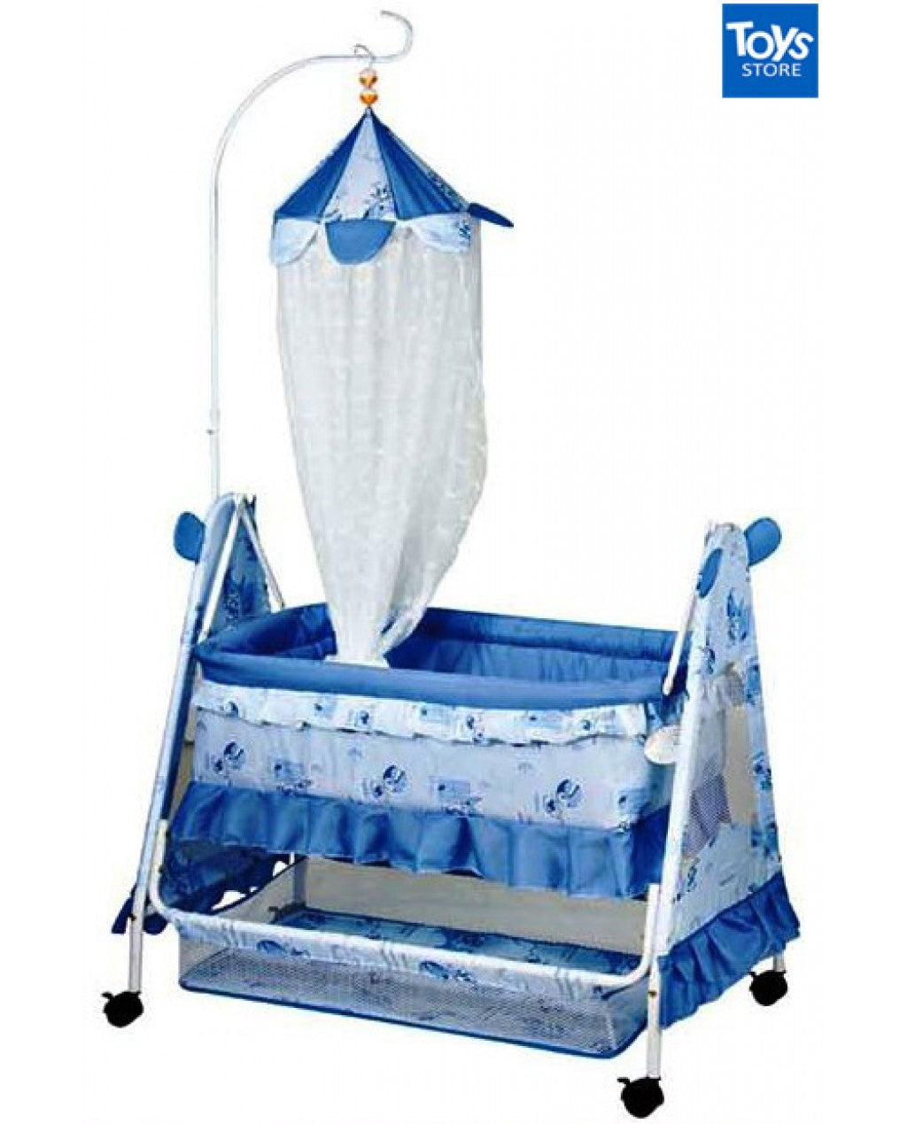 Kids Baby Cradle High Quality Child Cradel Baby Swing With Mosquito Net - New Born Baby Swing Baby Coat Baby Cradle Baby Cot With Wheel Moveable Portable Traveling Swing Baby Jhula Multi Color