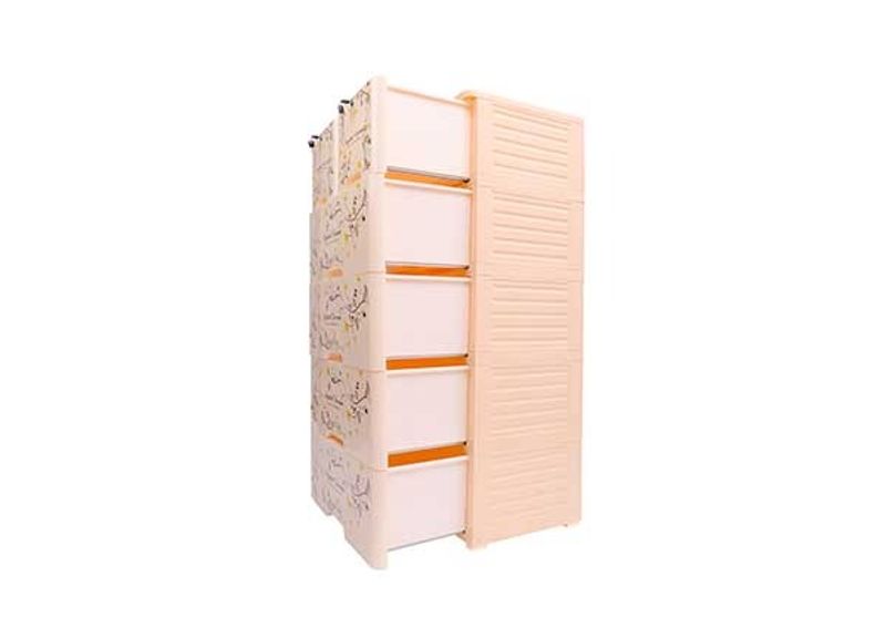 Storage Drawer Baby Almirah  - Imprted Almirah - Large Plastic Almirah - Baby Cupboard - Imported Cupboard - Kids Wardrobe - Kids Baby Almirah Toyishland Storage Drawer 4 Large Drawer 2 Small Drawer with Channel Guide Lock and Key in Small Draws