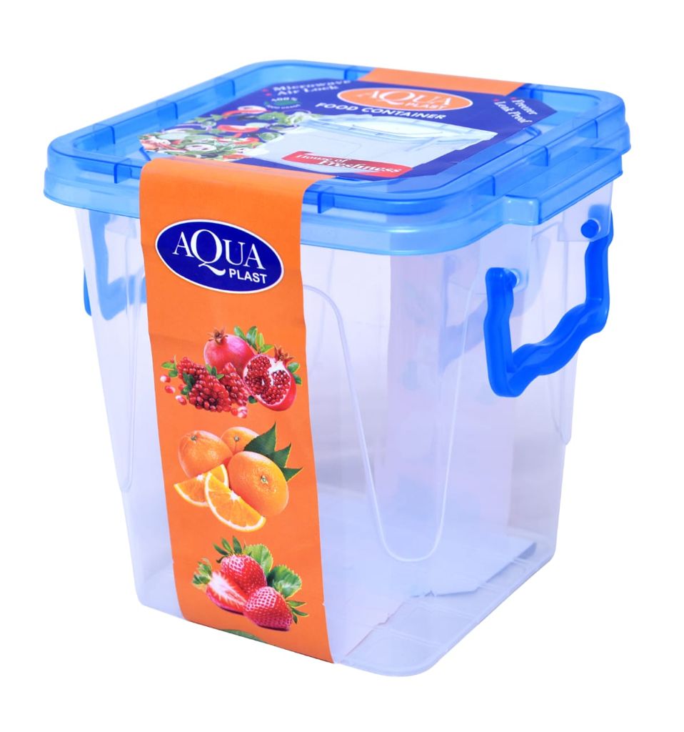 Aqua Plast Food Container Plastic Storage Box For Kitchen Accessories Storage Box Multi Purpose Food Container Jewellery Cosmetic Makeup Organizer Box Food Basket with Handle and Cover Tray