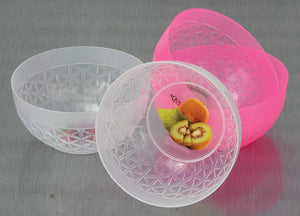 Plastic Serving Bowl Kitchen ServIng Bowl Multi Purpose Storage Bowl Vegetable & Fruit Basket Bowls Multi Color Decorative Design