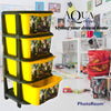 Kids Drawer 5 Tier Decorative Design Multipurpose Storage Box Plastic Storage Rack Cabinet Portable Cupboard