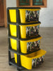 Kids Drawer 5 Tier Decorative Design Multipurpose Storage Box Plastic Storage Rack Cabinet Portable Cupboard