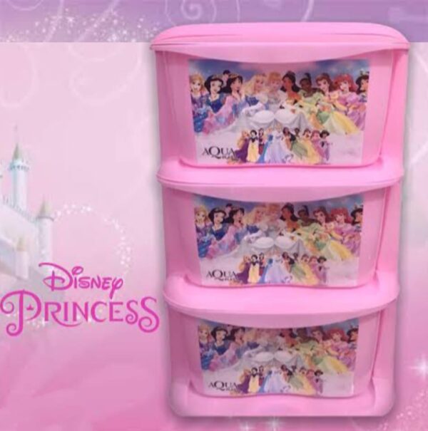 Kids Princess Drawers Portable Kids Almirah Chester Drawer 3 Layers Plastic Smart Draw