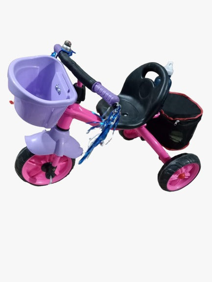 Kids Tricycle with Ringing    Bell and DubbleToys Basket Strong Frame Decorative Design Ride