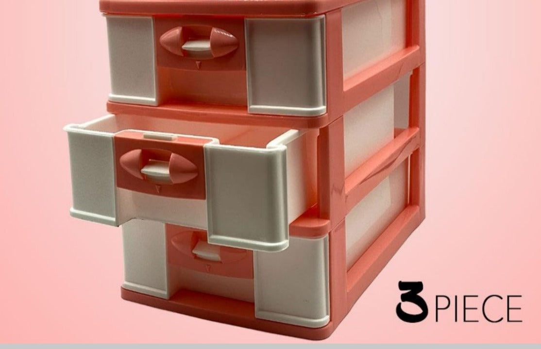 Jewellery Box Multipurpose Storage Box 3 Tier Drawers