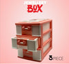 Jewellery Box Multipurpose Storage Box 3 Tier Drawers