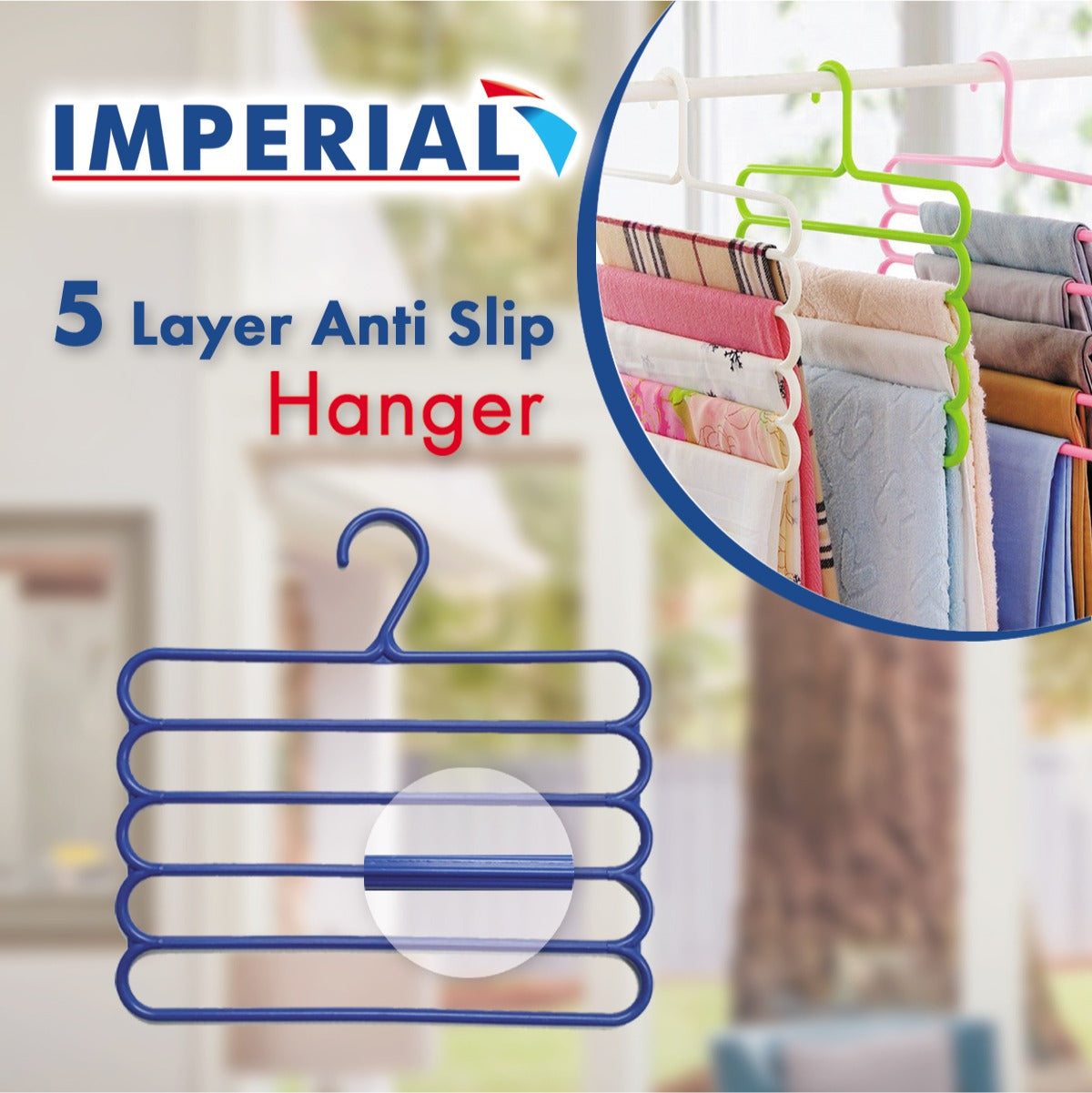 Hanger – Cloth Hanger – Wardrobe Cloth carrier – 5 in 1 Cloth hanger