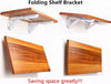 Fold-able Wooden Top Wall Mount Microwave Table/Kitchen Shelf/Kitchen Organizer Shelf Multipurpose Shelf With Fold-able Bracket