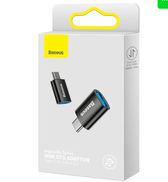 Baseus Ingenuity Series Mini OTG Adaptor Type-C to USB-A 3.1 Black