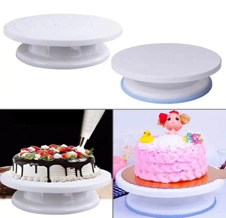 11 Inch Rotating Cake Turntable/Decorating Scraper Cake Turn Table Stand Baking Tool