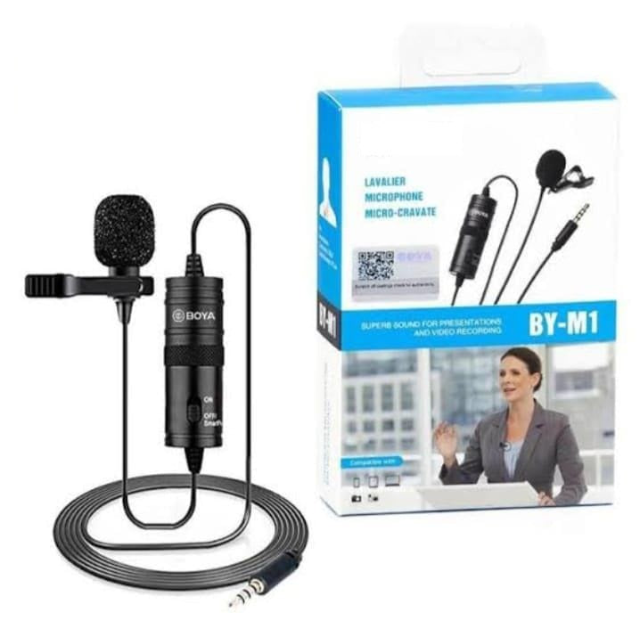 BOYA BY-M1 PROFESSIONAL COLLAR MICROPHONE – Wired Microphone – Boya Collar microphone – Mic – Wired Mic – BY-M1 Microphone