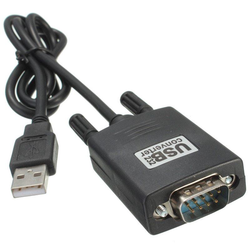 USB To Serial Port RS232 Converter Cable - Black