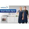 Smart denim apron for kitchen cooking and serving, cooking apron