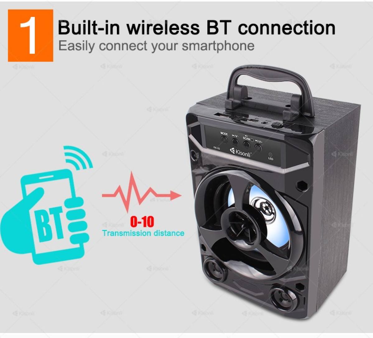Kisonli KK-02 Wireless Bluetooth Speaker Phone Holder