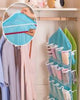 16 Pockets Clear Hanging Bag Socks Bra Underwear Rack Hanger Storage Organizer -  16 Pocket hanger - Hanging Bag - 16 Pockets bag