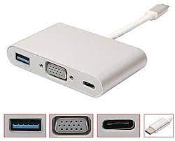 Type C 3.1 To Vga+Otg C+Usb 3.0